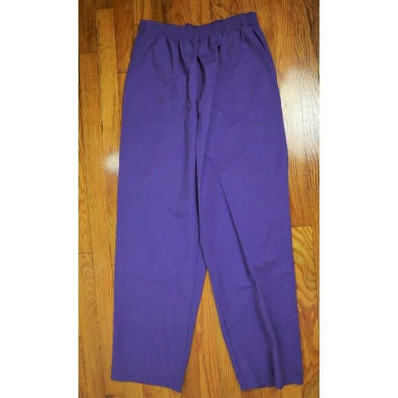 WOMEN'S PURPLE ELASTIC WAIST PULL-ON KHAKI PANTS - JIGSAW - SIZE 34 - Picture 1 of 4